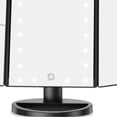 thumbnail image 4 of LED Vanity Mirror Three Fold USB Black with Data Cable Small Mirror Makeup Mirror for Bedroom Daily, 4 of 9