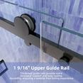 thumbnail image 4 of Single Sliding Frameless Shower Door, 56-60" W x 74" H, with 5/16" Clear Tempered Glass, Matte Black Finish, ACE DECOR, 4 of 10