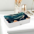 thumbnail image 6 of Whale PU Leather Jewelry Display Organizer Box Display Case Portable Earring Holder with Removable Compartment, 6 of 6