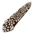 thumbnail image 4 of Handmade Printing Block Floral Border Wooden Stamp Blocks Textile Scrapbook, 4 of 5