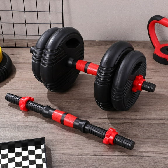 TEHAUX 2Pcs 40Cm Dumbbell Bars with Spinlock Collar for Home Workout and Gym Training