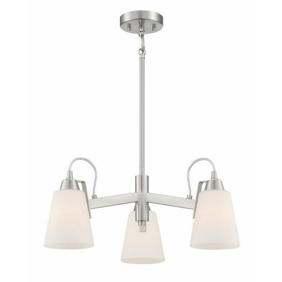 3 Light Chandelier-Brushed Nickel Finish Bailey Street Home 57-Bel-4567061