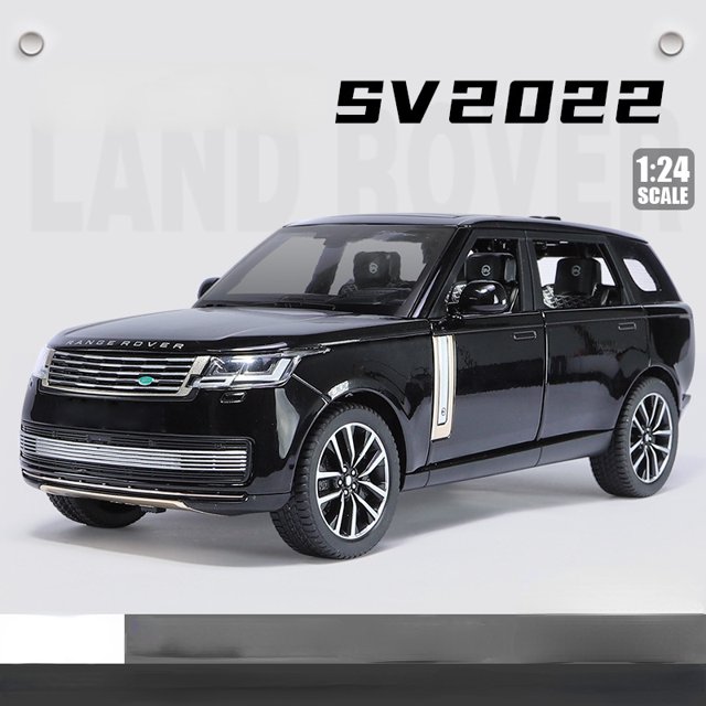 1:24 2022 Land Rover Range Rover SV SUV Alloy Model Car Toy Diecasts Casting Sound and Light Car Toys For Children Vehicle C523 Black No box