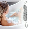 thumbnail image 2 of Unique Bargains 1 Pc Bath Shower Loofah Sponge Body Puffs for Bathroom Shower 11.42"x2.20"x1.97" Gray, 2 of 6