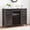 Dark Oak, variant on GAOMON Farmhouse Wine Bar Cabinet with Sliding Barn Door, 47" Coffee Bar with Wine Rack, Buffet Sideboard with Glass Storage for Dining Room and Living Spaces, Dark Oak