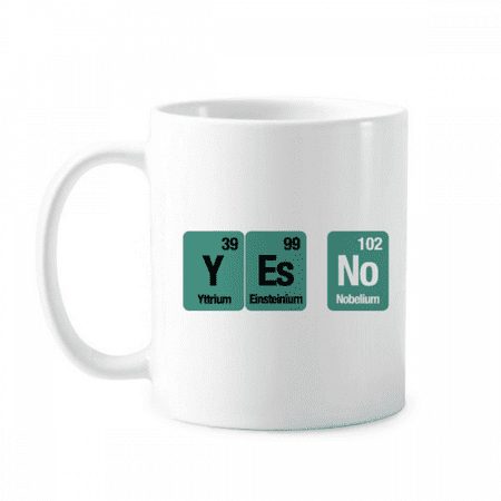 

Yes No Checal Element Science Mug Pottery Cerac Coffee Porcelain Cup Tableware