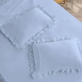 thumbnail image 7 of DNG Creations 4-Piece Long Ruffle Sheet Set 24-Inch Deep Pocket (Solid Light Blue - Full), 7 of 7