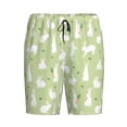 thumbnail image 4 of Wukai Rabbit And Carrot (2) Men’s Short Pajama Pants With Pockets Soft Sleep Pj Shorts for Men-Large, 4 of 6