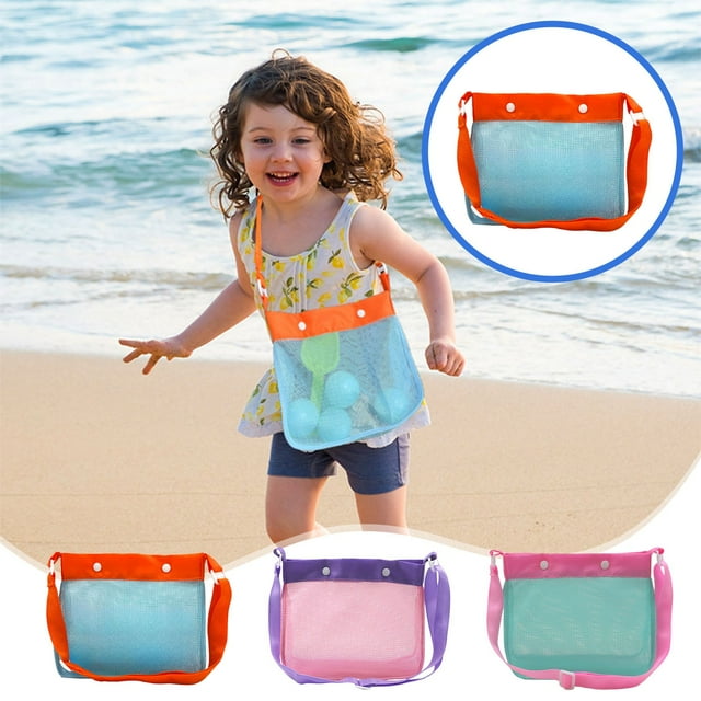 Xihbxyly Bolsa de Playa con Doble Hebilla, Malla Hueca, Nailon Transpirable, Secado Rápido, Resistente a La Arena y Al Agua, Ideal para Piscina y Deportes Al Aire Libre. Ligera (22 X 17 Cm).