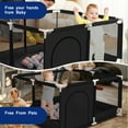 thumbnail image 6 of Baby Playpen, Outdoor Play Yard, Portable Play Yard 4-Panel- Baby Safety Playpen for Infant Toddler Black, 6 of 7