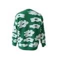 thumbnail image 5 of hirigin Women Spring Loose Sweater, Flower Pattern Long Sleeve Crew Neck Knitwear  Autumn and Winter Lightweight Pullover Sweatshirt, 5 of 6