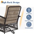 thumbnail image 6 of YOUDENOVA 3-Piece Wicker Patio Bistro Set with Rattan Rocking Chairs, Glass Top Side Table, and Thick Cushions for Porch, Deck & Backyard, 6 of 6