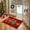 red #3, variant on Christmas Absorbent Floor Mat for Kitchen and Bathroom | Non-Slip Entryway and Indoor Doormat | Decorative Holiday Rug for Living Room, Bedroom, and Doorway | Soft Polyester Home Mat
