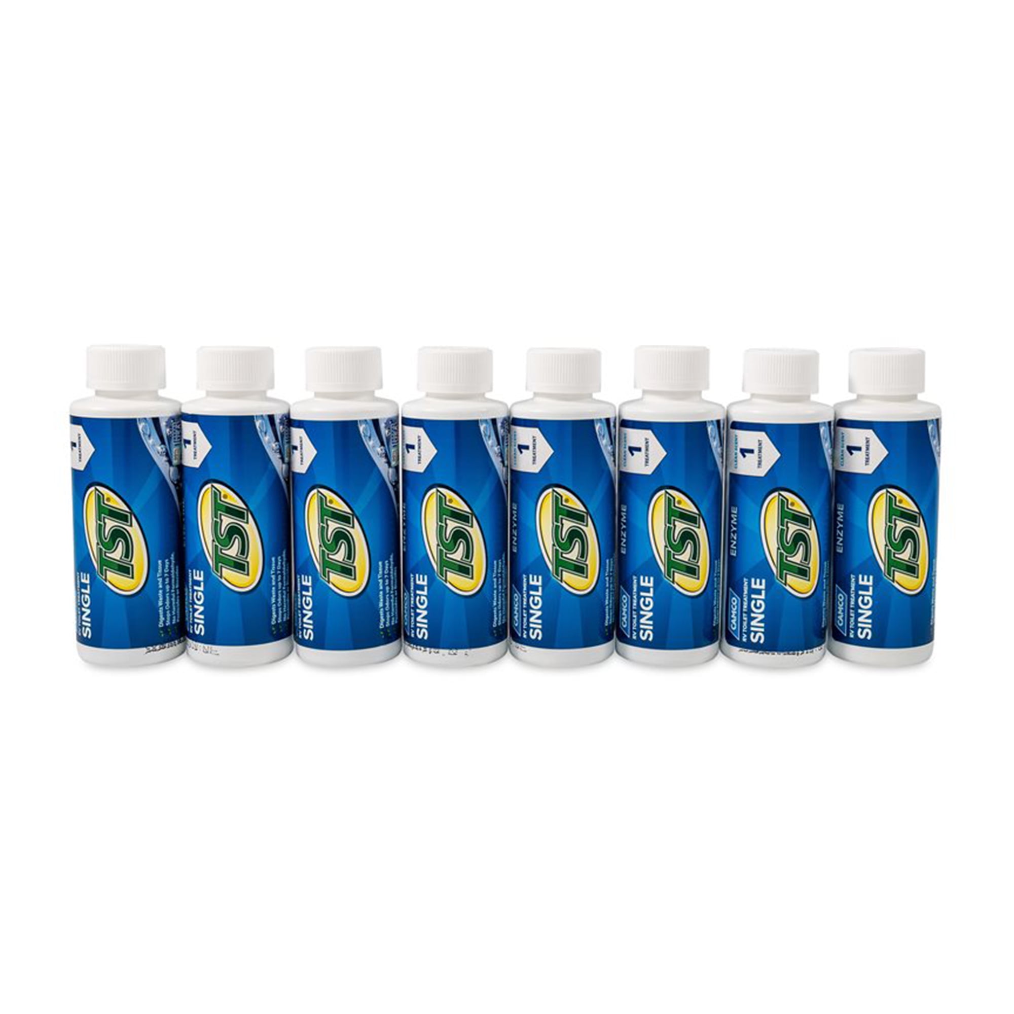 Camco TST Blue Enzyme 4 oz RV Toilet Waste Odor Treatment, Clean (8 Pack)