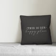 thumbnail image 2 of Creative Products This is Our Happy Place Script Black and White 16x16 Indoor / Outdoor Pillow, 2 of 2