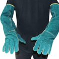 thumbnail image 2 of Guantes de protección animal, guantes de entrenamiento de baño duraderos antimordeduras/antiarañazos, animales salvajes para mascotas, 2 of 5