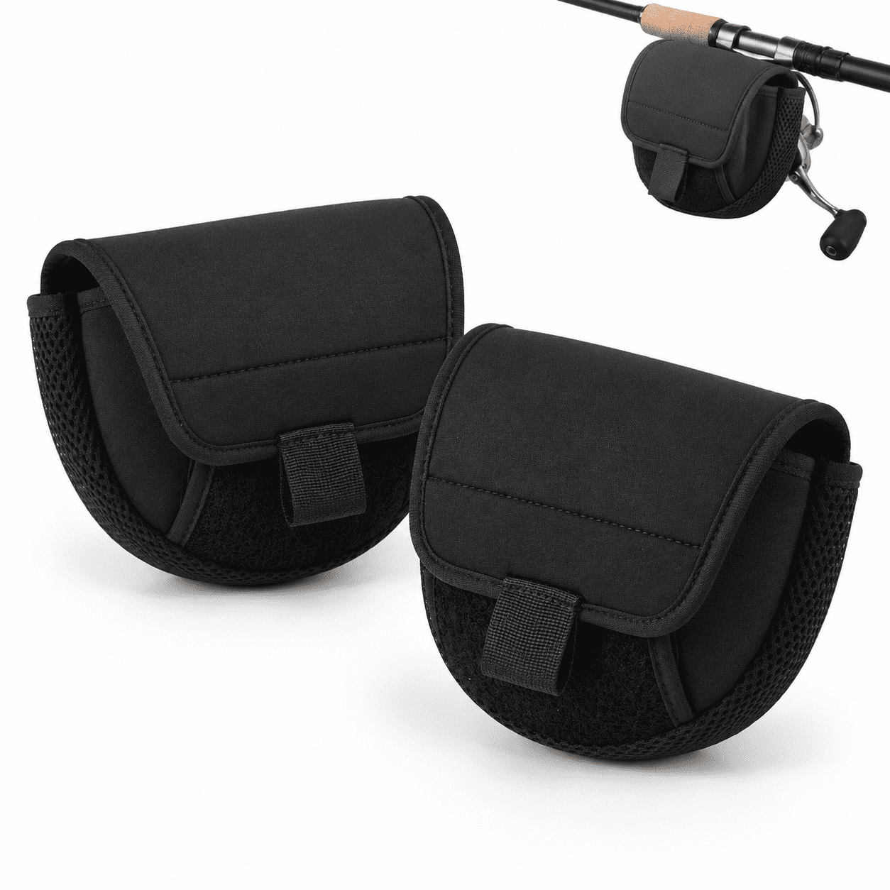 2 Pack Neoprene Fishing Reel Cover Protective Sleeve for 3000-5500 Series Reels