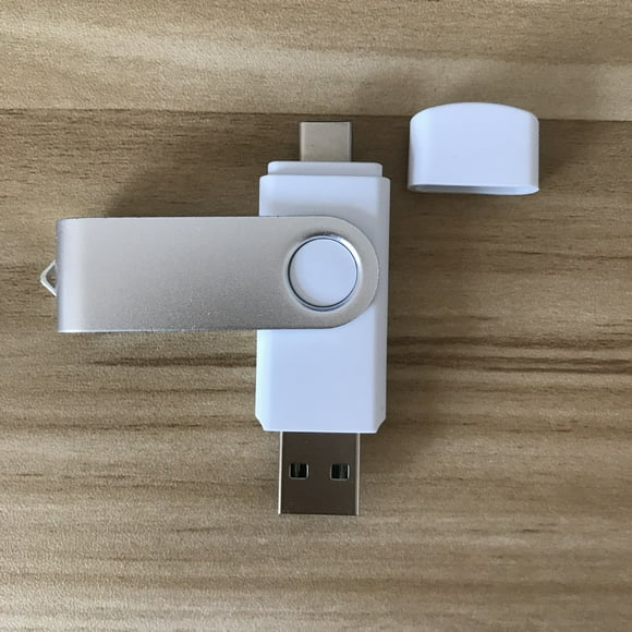 SHTUUYINGG Clé USB, Clé USB Rotative, Clé USB, Disque Pliable (16 Go, Blanc)