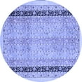 thumbnail image 1 of Ahgly Company Machine Washable Indoor Round Oriental Blue Modern Area Rugs, 4' Round, 1 of 4