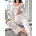 thumbnail image 4 of Fall/Winter Homewear Printed Set - Casual and Fashionable - Can Be Worn Outdoors, 4 of 7
