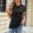 Black, variant on Womens Fashion Casual Top Crew Neck T Shirts Summer Short Sleeve Casual T Shirts Top Womens Oversized Tee Women's T Shirts Casual Tunics for Women Summer Women Swim Tee Space Shirt Jr Fall Fashion