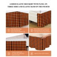 thumbnail image 6 of Farm Buffalo Plaid Wrap Around Bed Skirts for California King Bed 18" Drop,Bed Skirt with Adjustable Elastic Belt Dust Ruffle Bed Valance for Bedroom Hotel Orange Black Checkered Bed Frame Cover, 6 of 7
