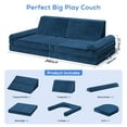 thumbnail image 7 of babyeap Kids Couch Sofa,11PCS Modular Sectional Sofa,Convertible Customizable Kids Play Couch,Floor Sofa Toddler Couch for Playroom Bedroom,Gift for Kids,Navy Blue, 7 of 7