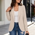 thumbnail image 5 of Gamivast Casual Blazer Jacket for Women Notch Lapel One Button Work Office Suit Coat Lightweight Elegant Business Professional Outerwear Cardigan with Pockets Beige S, 5 of 9