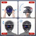 thumbnail image 4 of Oumurs DOT Motocross Motorcycle Helmet Open Face Off-road Dirt Bike ATV Helmet Unisex Adult Black M L XL XXL, 4 of 10