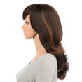 thumbnail image 5 of Onedor Full Head Beautiful Long Curly Wave Stunning Wig Charming Curly Costume Wigs with Fringe (Brown Highlights-8HT1439), 5 of 7