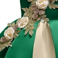 thumbnail image 4 of Xdegoge Flower Girls Dresses for Wedding Sleeveless High-Low Ball Gown with Embroidered Flowers, Elegant Party Formal Dress, 4 of 5