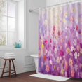 thumbnail image 5 of Abstract Plant Fabric Shower Curtain PPurple Daisy Full Spring Flowers Washable Shower Curtains for Bathroom, Waterproof Bath Curtain with Hooks Home Decor 72x84in, 5 of 8