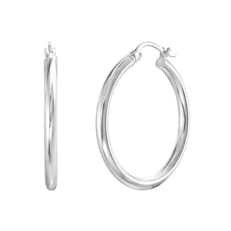 Tribe Silver 30mm - Polished 30MM Hoop Earring in Sterling Silver