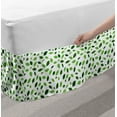 thumbnail image 2 of Nature Bed Skirt, Botanical Leafage Pattern Forest Foliage Growth of Season Plants Organic, Elastic Bedskirt Dust Ruffle Wrap Around for Bedding Decor, 4 Sizes, Emerald Green White, by Ambesonne, 2 of 2