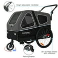 thumbnail image 2 of DOGGYHUT S-Line XL Pet Bike Trailer & Stroller for Dogs Up to 100 lbs,Folding Frame Cart, Suspension Wheels,Low Center of Gravity, Parking Brakes, 2 of 11