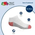 thumbnail image 3 of Fruit of the Loom Everyday Cushioned No-Show Socks for Boys, White Assorted, Sizes 9-2.5 (10-Pack), 3 of 4