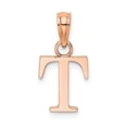 thumbnail image 1 of Diamond2Deal 14K Rose Gold Block Letter T Initial Pendant for Women, 1 of 3