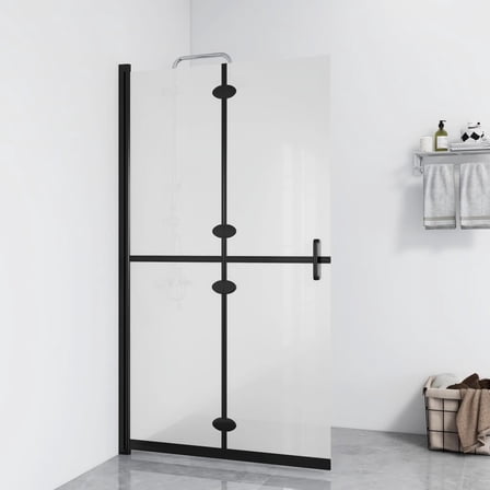 vidaXL Foldable Walk-in Shower Wall Frosted ESG Glass 39.4"x74.8"