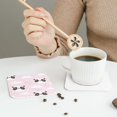 thumbnail image 6 of Disketp Cute Panda Funny Coasters,4 Pcs Leather Coasters With Holder, Perfect Housewarming Hostess Gifts,Protect Furniture From Water Marks Scratch, 6 of 9