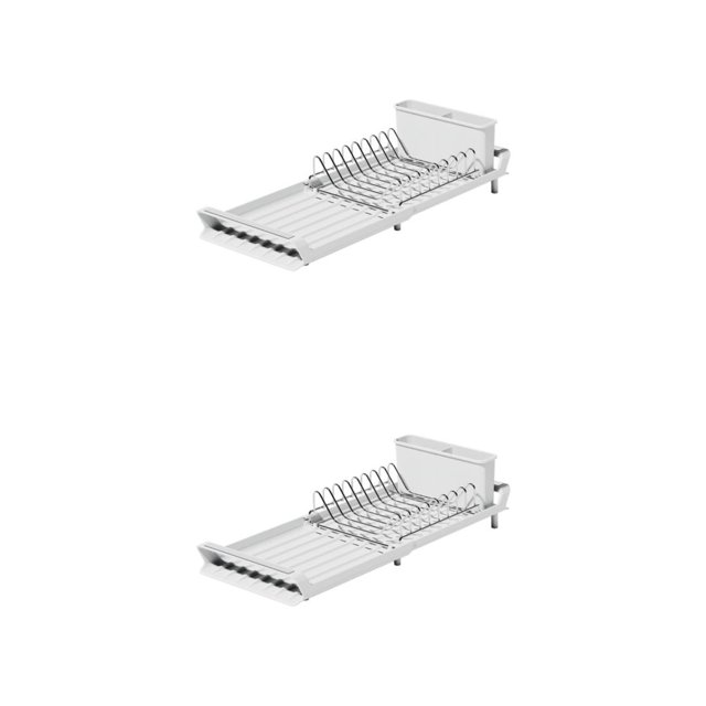 Yuarrent Rejilla extensible extragruesa para secar platos en el fregadero de la cocina, cuencos, escurridor, tazas, ocupación pequeña Type1 NO1