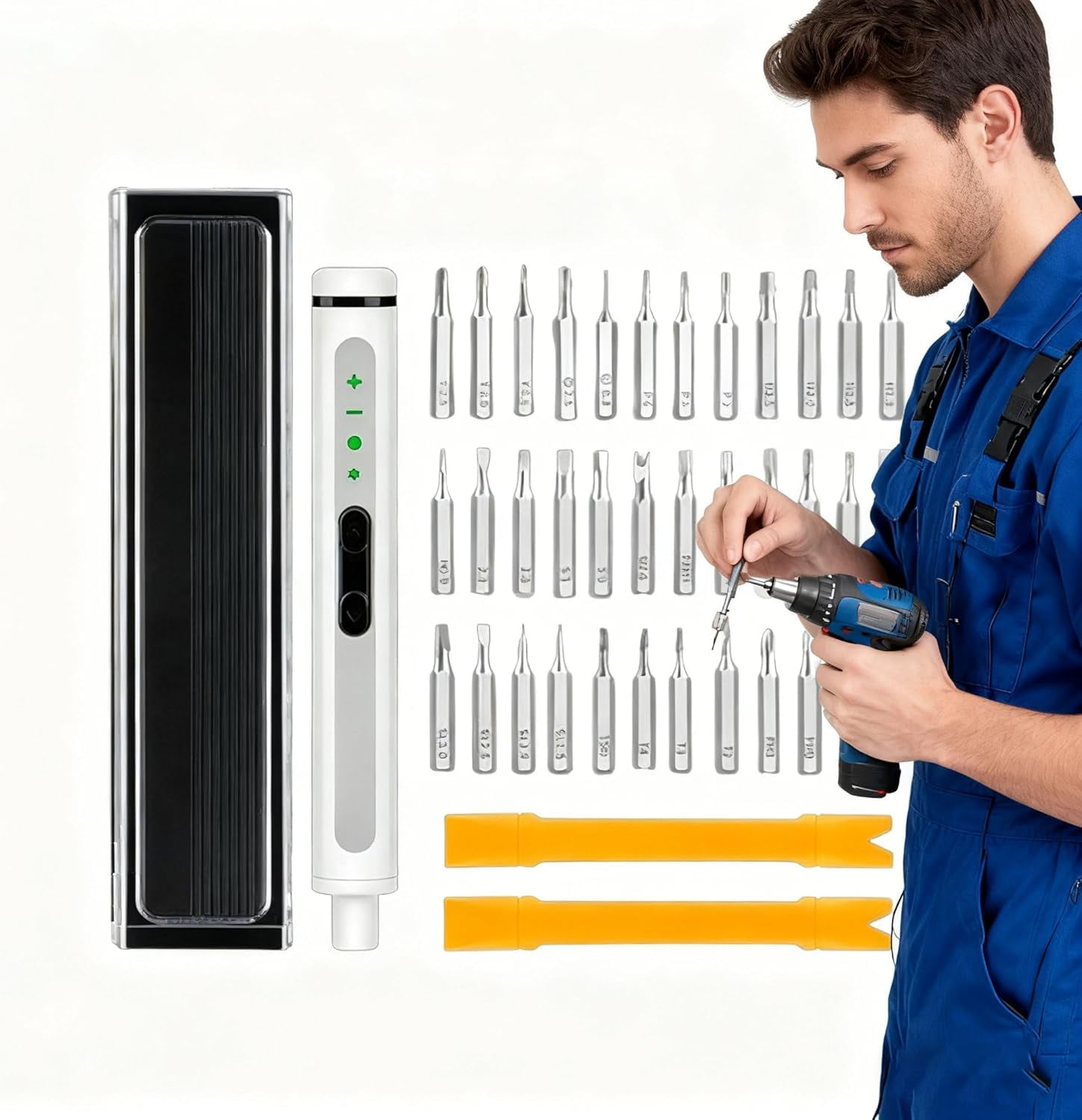 Notablean Screwdriver, 44 in 1 Screwdriver Set, Max 3.7v Mini Screwdriver, Max 3.7v Mini Electric Screwdrivers, Repair Tool Kit for Laptop Phone Camera Glasses Watch (41-in-1* Electric)