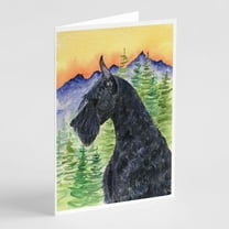 Caroline's Treasures Schnauzer Greeting Cards with Envelopes, 5" x 7" (8 Count)