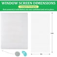 thumbnail image 3 of SUMMIT Windows Screen Replacement and Screen Door Repair Kit, 6Pcs Window Screen Fiberglass Mesh Kit - Window Screen & Screen Door Mesh & Screen Porch Repair Kit (White, 48" x 118"), 3 of 12