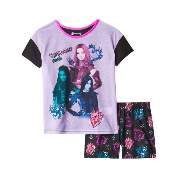 Set de pijama Disney para niñas, descendientes de princesa y sirena