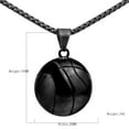 thumbnail image 2 of HIJONES Men's Basketball Sport Pendant Necklace Stainless Steel Vintage Hip Hop Punk Pendant Chain Jewelry Gold, 2 of 4