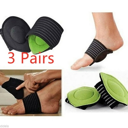 3 Pairs Foot Support Strutz Cushioned Arch Helps Decrease Plantar Fasciitis