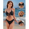 thumbnail image 2 of Womens Bikini Sets Two Piece Swimsuit 2025 Curvy Cutout String Bathing Suit, 2 of 6