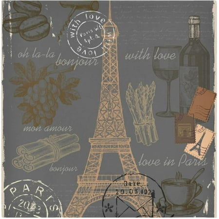 Hidove Valentine Eiffel Tower Stamp Paris Cloth Napkin Kitchen Dining Table Decor Festive for Gathering Party Favors Romantic for Girlfriend, Mother 1 Pack 20" × 20"