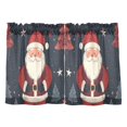 thumbnail image 7 of Yayeee Kitchen Curtains Tier Pair Light Filtering 27"x36" Rod Pocket Short Cafe Window Panel, Blue Christmas Santa, 7 of 7
