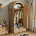thumbnail image 7 of Armoire Wardrobe Closet, Bedroom Armoire with Drawers, Wood Wardrobe Storage Cabinets, 7 of 7